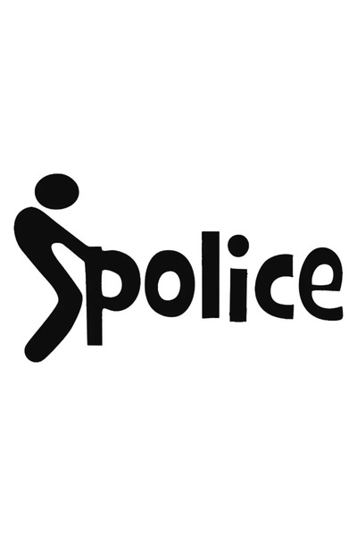 Choice ملصق سيارة أسود لامع واحد مقاس 15 × 8.5 سم عليه عبارة "FXXK POLICE" (ش...