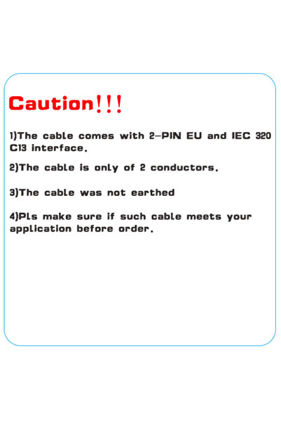 Choice Check note EU Power cord European AC Power Cable 2-PIN EU PLUG to IEC ...