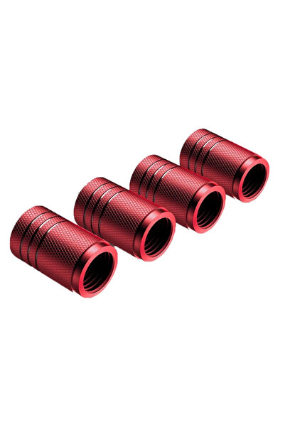 Choice 4pcs red 4Pcs Car Tire Valve Stems Cap Knurling Style Tire Valve Cap A...