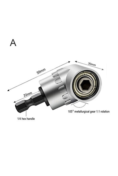 choice2 A-Short 105 Degree Right Angle Drill Adapter Flexible Shaft Extension...