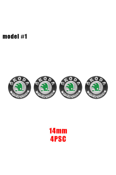 Peugeot 14mm Skoda 4PCS 10/14mm Car Remote Key Sticker Aluminum Emblem Decal ...