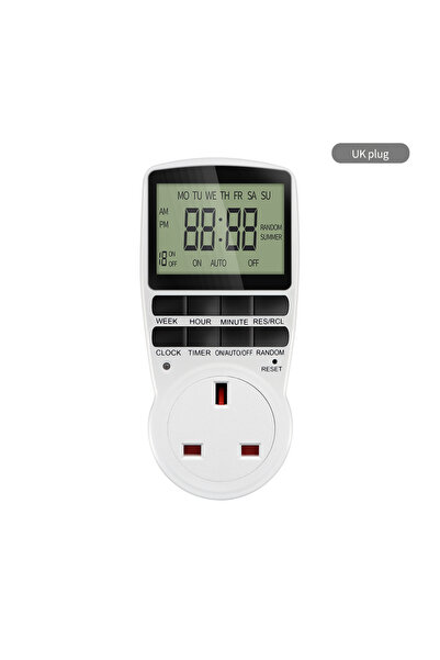 Choice3 UK Type Electronic Digital Timer Switch 12/24 Hour Programmable Timin...