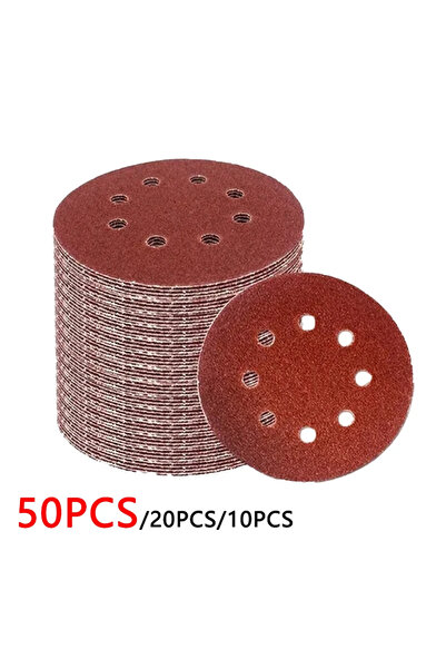 Choice9 20 قطعة، 40، 10-50 قطعة، 8 ثقوب، 125 مم، ورق صنفرة لأعمال النجارة وال...