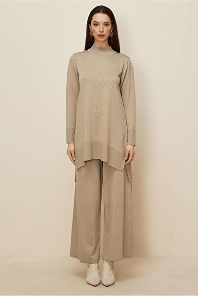 Alvina Stone Printed Tricot Suit with Pants 45863