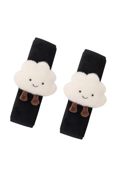 Choice قطعتان من أغطية حزام الأمان بتصميم سحابة، مناسبة لتزيين مقاعد السيارة،...