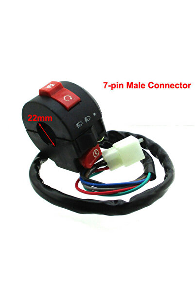 Choice مفتاح تشغيل/إيقاف تشغيل الدراجة النارية ذو 7 دبابيس، مجموعة مفتاح إضاء...