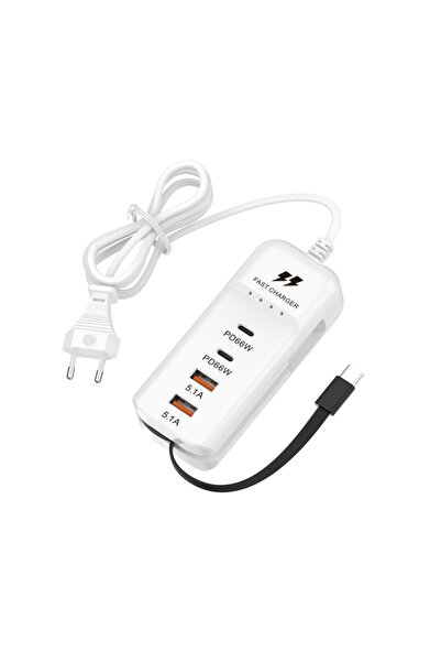 choice2 EU Multiple Ports Power Strip 2USB & 2PD Type C Smart Patch Panel Cha...
