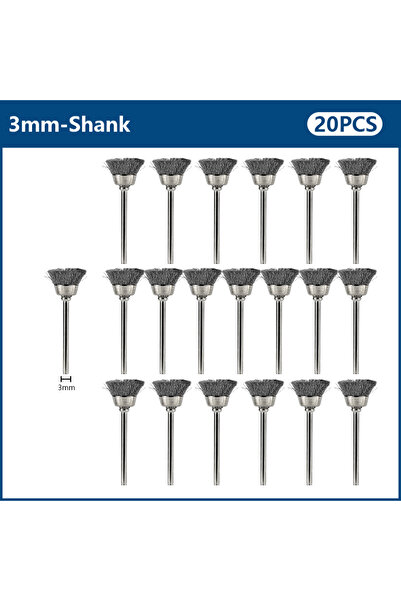 Choice مجموعة فرش تلميع من أسلاك فولاذية XCAN مكونة من 20 قطعة (10/20 قطعة) ل...