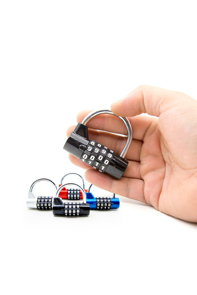 Choice قفل أمان أسود شديد التحمل برقم سري مكون من 4 أرقام، مناسب لخزائن الصال...