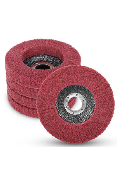 Choice3 5 قطع من أقراص الصنفرة ذات الحواف المسننة من ألياف النايلون، مقاس 125...