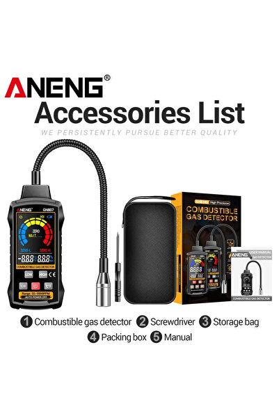 ANENG جهاز كشف الغازات القابلة للاشتعال GN807، يكشف عن أنواع مختلفة من الغازا...