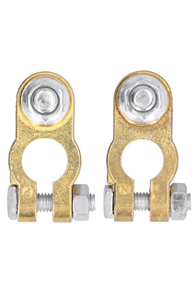 Choice مشابك أسلاك طرفية لبطارية السيارة، قطعتان، لون أصفر، نحاس نقي، موصلات ...