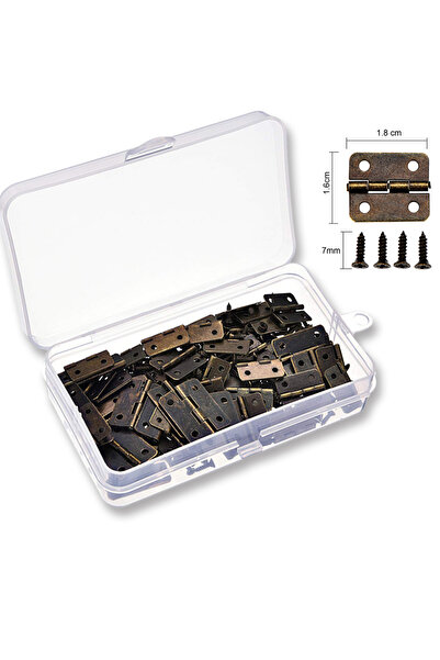 Choice مفصلات برونزية عتيقة، 50 قطعة/علبة + 200 مسمار، حديد ذهبي/برونزي عتيق،...