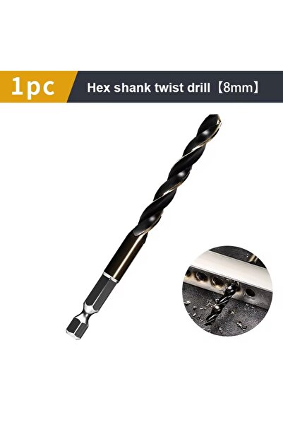 Choice4 مجموعة لقم ثقب حلزونية 8 مم من الفولاذ عالي السرعة والكوبالت، لقطع ثق...