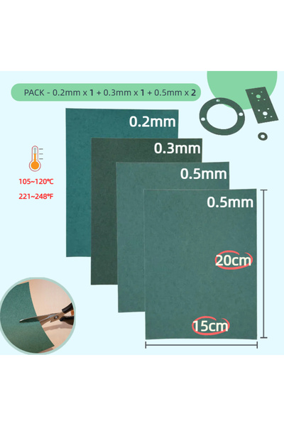 Choice مجموعة أوراق حشيات 20×15 سم | حشيات محرك مقاومة للتمزق والحرارة والزيو...