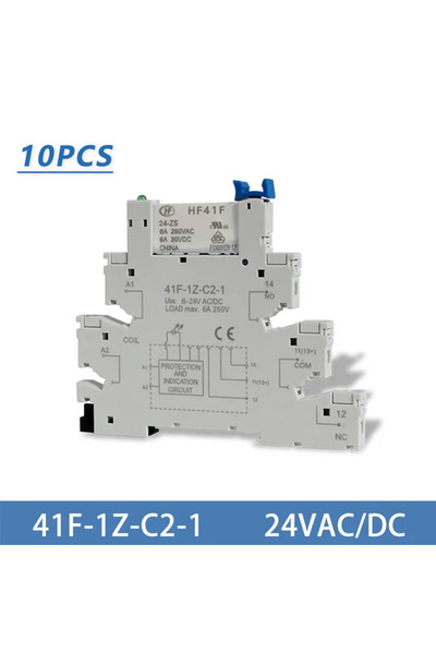 choice2 Coil 24VDCAC 10Pcs 5PCS 10PCS Din Rail Slim Relay Module 41F-1Z-C2-1 ...