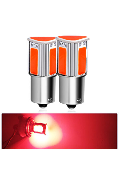 Choice6 2PCS BA15S Red 2PCS Big COB LED 1156 BA15S P21W 1157 BAY15D P21/7W S2...