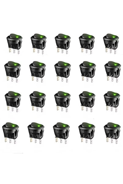 choice2 مفتاح تشغيل/إيقاف أخضر، 20 قطعة/عبوة، 4 ألوان، زر ضغط ثلاثي الأطراف، ...