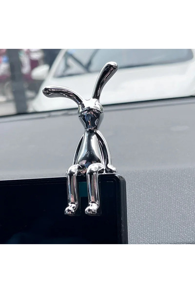 Choice B Car Ornaments Auto Center Console Pendant Rabbit Eco-friendly Plasti...