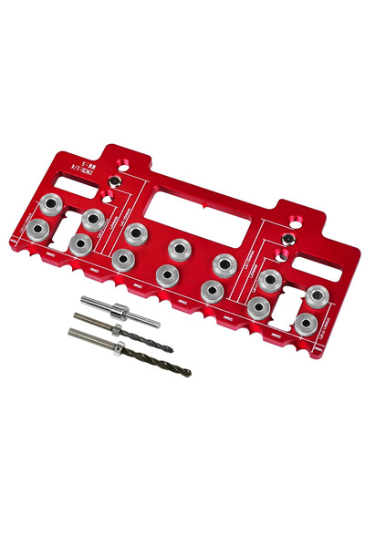 Choice مجموعة حمراء واحدة، أداة تحديد موضع ثقب المقبض، دليل حفر دبابيس الرفوف...