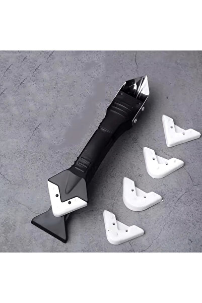 Choice Black 5 In 1 Metal Head Shovel Glue Tool Kit Silicone Spatula Caulk Re...