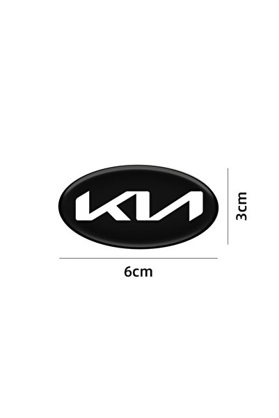 Choice ملصق أبيض واحد لمركز عجلة قيادة السيارة، مناسب لسيارات كيا K2، K3، K5،...