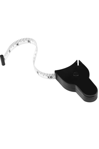 Choice شريط قياس الجسم أسود قابل للسحب تلقائيًا بطول 150 سم، لقياس دقيق لمحيط...