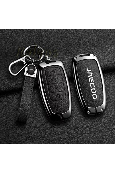 Choice3 Keychain Balck Zinc Alloy Car Key Case Cover Shell Holder for Chery J...