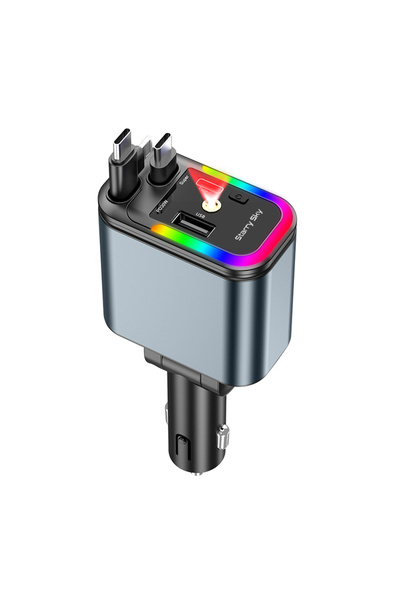 Choice شاحن سريع متعدد الوظائف للسيارة 5 في 1 بقوة 180 واط، مزود بكابل تلسكوب...