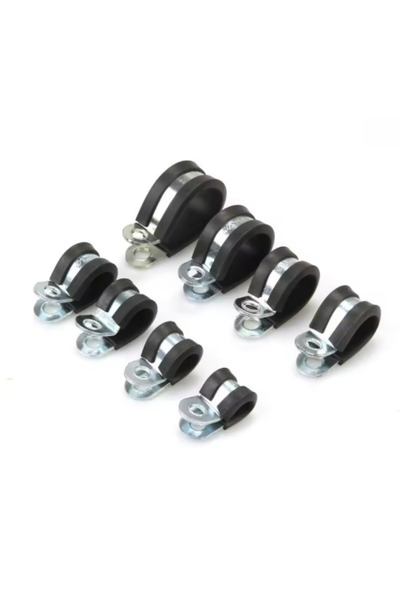 Choice 16mm 10pcs urable Lined P Clips Wiring Hose Clamp Pipe Cable Mounting ...