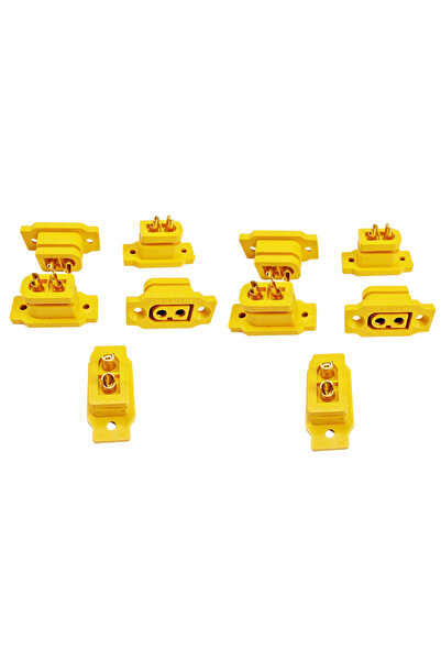 Choice 10 قطع XT60E - F 5 قطع / 10 قطع XT60E-F قابس أنثى تيار عالٍ موصل مطلي ...