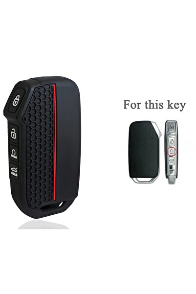 Choice غطاء مفتاح بأربعة أزرار مع حبل تعليق لسيارات كيا سبورتاج آر جي تي ستين...