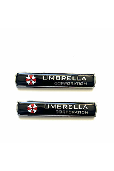 Choice black 2pc Resident Evil Umbrella metal car logo suitable for body trun...