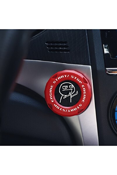 Choice غطاء مفتاح تشغيل السيارة ذو اللون الأحمر المزدوج، زر تشغيل بلمسة واحدة...