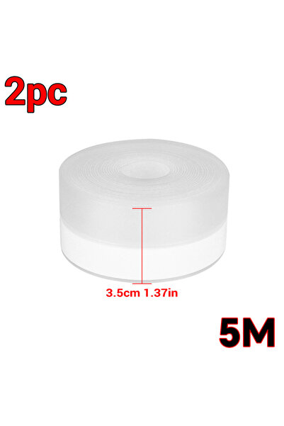Choice4 شريط مانع لتسرب الهواء من السيليكون الشفاف، 35 مم × 5 م × قطعتين، مقا...
