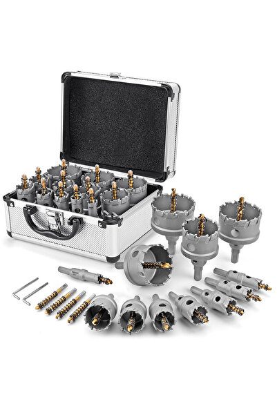 Choice مجموعة مناشير ثقب من الكربيد مكونة من 16 قطعة، بقطر يتراوح بين 16 و57 ...