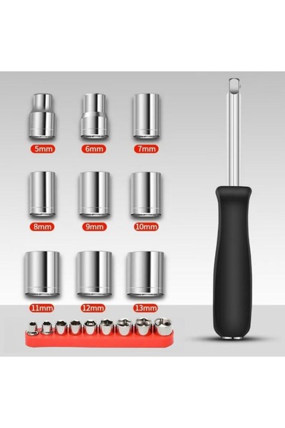 choice2 Socket Wrench 5-13mm 1/4 Sket Wrench Set Motorcycle Bicycle Repairing...