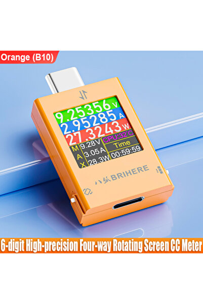 Choice1 مقياس طاقة متعدد الوظائف بشاشة رقمية، برتقالي اللون، يعمل بجهد 4.5-50...