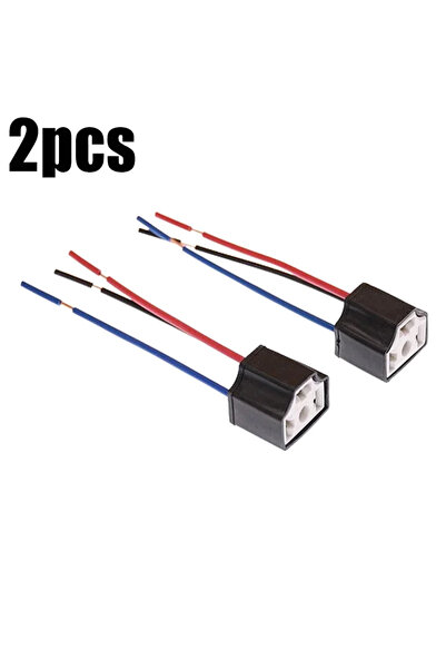 Choice3 2pcs 10/6/4/2pcs Car Bulb Lampholder 3-hole Ceramic H4 Wire Wiring Ca...