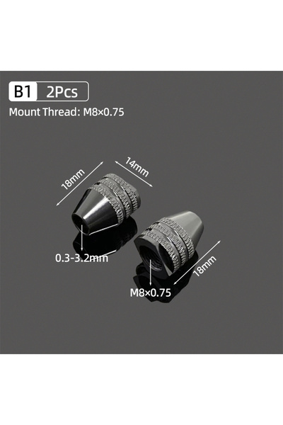 Choice محول ظرف مثقاب صغير جدًا M7، 16 قطعة، 0.5-3.2 مم، ظرف نحاسي، صامولة M7...