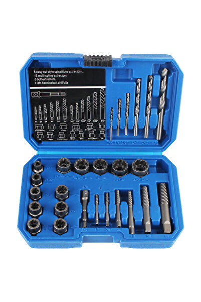 Choice1 Blue Damaged Screw Extractor Accessory Hand Tools Kit Bolt Nut Remove...