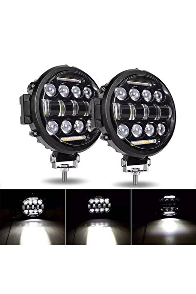 Choice1 مصباحان LED أبيضان للعمل على السيارة، مقاس 7 بوصات، مناسبان لسيارات ا...