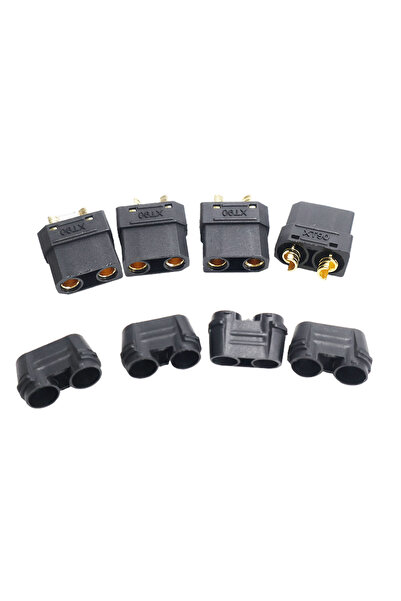Choice موصلات XT90H أنثى - 4 قطع، موصلات XT90 ذكر وأنثى سوداء من نوع XT-90 XT...