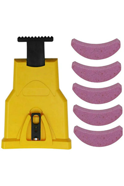 Choice مجموعة شحذ سلاسل المنشار العالمية المطورة بخمسة أحجار شحذ، طقم شحذ سلا...