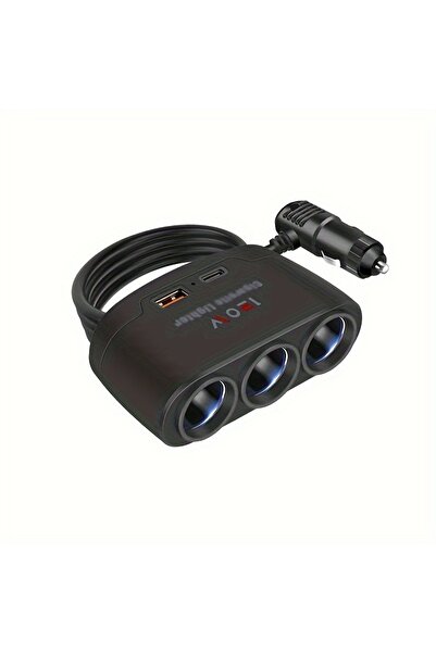 Choice1 A 120W 3 IN 1 USB Power Adapter Car Cigarette Lighter Phone Charger P...