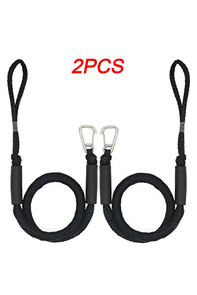 Choice أسود - قطعتان (2/1 قطعة) من حبال الرسو البحرية المرنة، حبال بنجي، أربط...