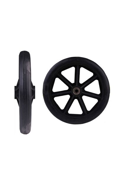 Choice 8inch-Black 6/7/8 Inch Wheels Smooth Flexible Heavy Duty Wheelchair Fr...