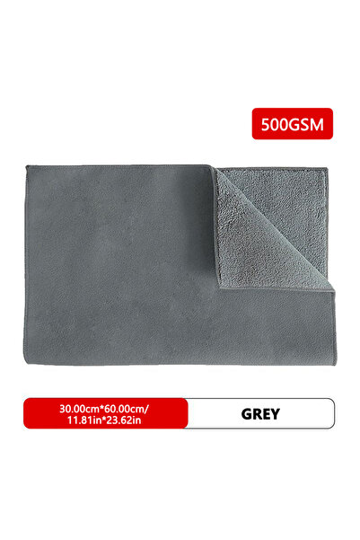 choice2 منشفة غسيل وتجفيف سيارات من الألياف الدقيقة من سيميتايل، رمادية اللون...