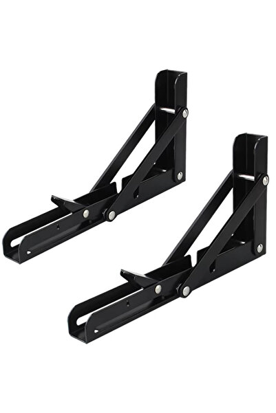 Choice 8 inch 2Pcs 2-Piece Set of Heavy-Duty Adjustable Folding Brackets, Spa...