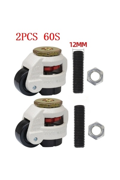 Choice قطعتان من عجلات GD-60S GD-40F/60F/80F، حمولة 500 كجم، عجلات قابلة لتعد...